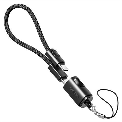 상품 이미지: 티엑스온 USB C to C타입 보조배터리 휴대용 초고속 충전 숏 스트랩 짧은 케이블 0.3m
