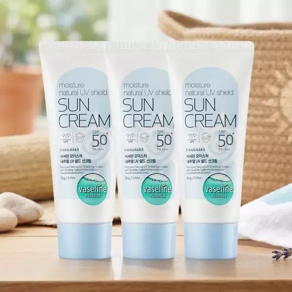 상품 이미지: 바세린 UV 쉴드 선크림 SPF50+PA++++ 60ml 2개/3개 택/대용량 핸드크림 바디로션