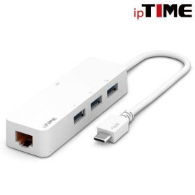 상품 이미지: IPTIME U1003C TYPE-C 기가비트 랜카드 + USB3.0허브 노트북에 사용하기 좋은 랜카드형 허브