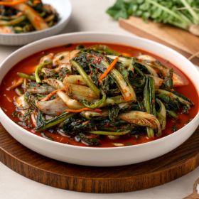 상품 이미지: 얼갈이+열무김치 1kg 전라도 보성엔 녹차 별미 김치 / 국내산 / 당일제조 / HACCP 인증