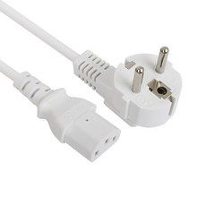 상품 이미지: 넥시 컴퓨터 모니터 프린터 3구 전원 코드 선 AC 220V 파워 케이블 화이트, 3m, 1개