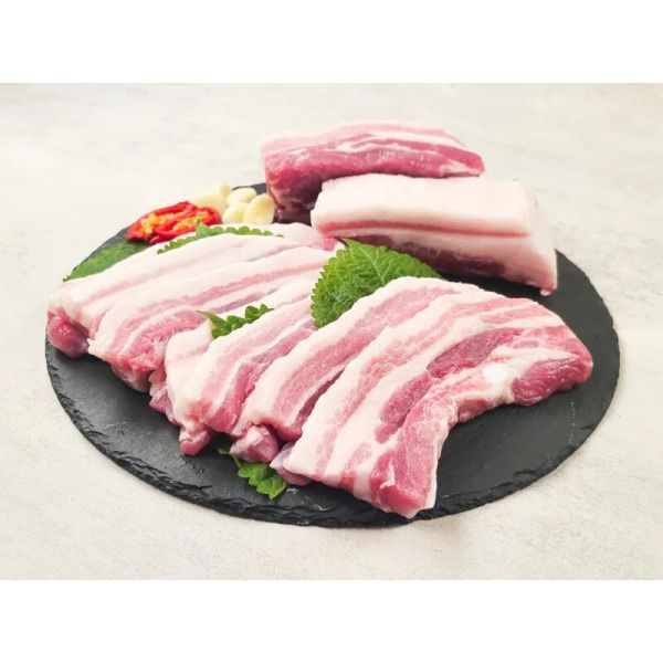 상품 이미지: 국내산 1+ 한돈 삼겹살 / 한돈 오겹살 / 한돈 칼집 삼겹살 구이용 각 1KG (두께 1CM)