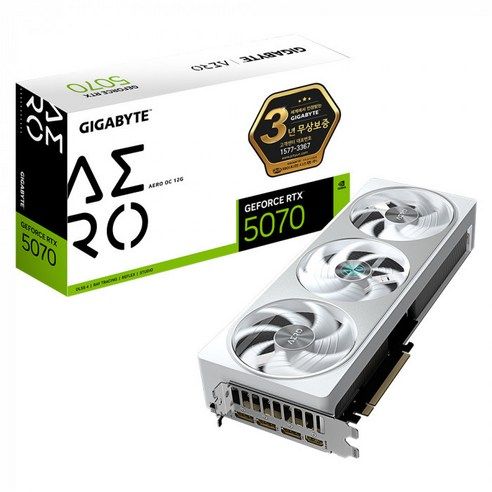 상품 이미지: GIGABYTE 지포스 RTX 5070 AERO OC D7 12GB 제이씨현