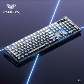 상품 이미지: (신상)Aula 독거미 아우라 F108 pro 유무선 기계식 키보드 그레이측각 저소음 솜사탕축 예약판매