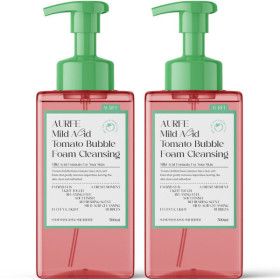 상품 이미지: 1+1 아우페 약산성 토마토 폼클렌징 500ml 모공 노폐물 98% 개선 저자극 대용량 세안제 클렌징폼 폼클렌저