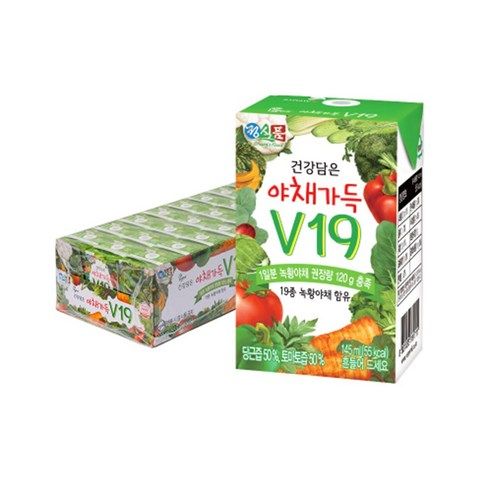 상품 이미지: 정식품 건강담은 야채가득 V19, 145ml, 24개