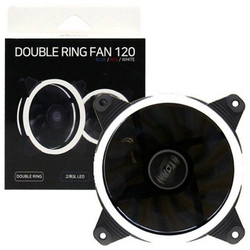 상품 이미지: AONE 더블링팬 120 화이트 시스템쿨러 120mm 저소음 쿨링팬