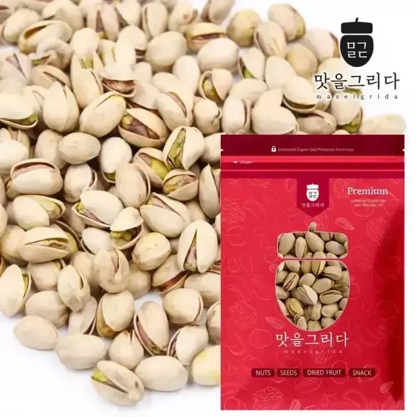 상품 이미지: 맛을 그리다 구운 피스타치오 400g+400g(800g) /1kg / 무염 볶음 볶은 햇견과류 두바이초콜릿 베이킹 두쫀쿠