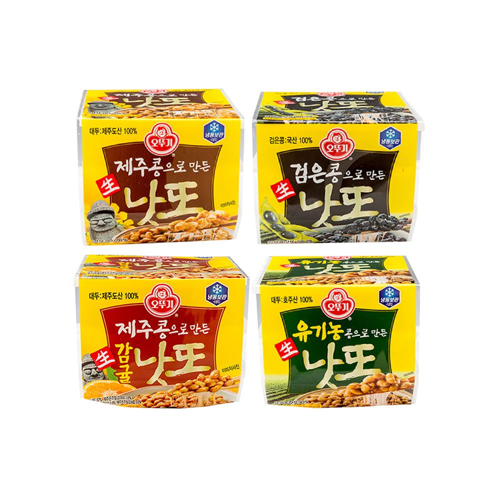 상품 이미지: [2+2] 오뚜기 생낫또 제주콩/유기농콩/검은콩/제주콩(생감귤낫또) 3개입