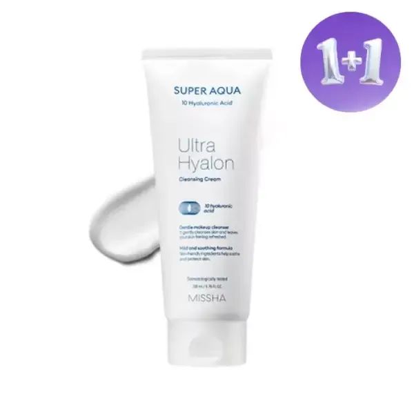 상품 이미지: [1+1][미샤] 수퍼 아쿠아 울트라 히알론 클렌징 크림 200ml