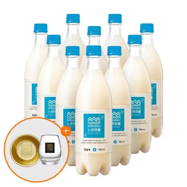상품 이미지: [전용잔 증정] 배상면주가 무아스파탐 느린마을막걸리 방울톡 750ml x 10입