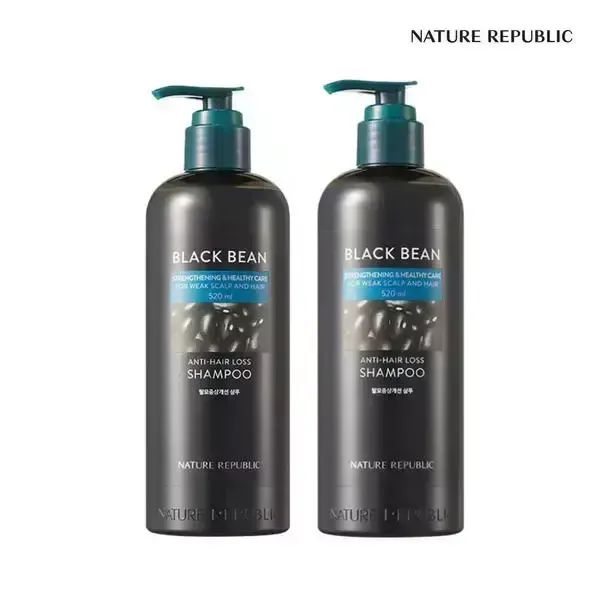 상품 이미지: [네이처리퍼블릭/2개] 블랙빈 탈모증상 개선 샴푸 520ml (+ 블랙빈 샴푸 10ml 2개)
