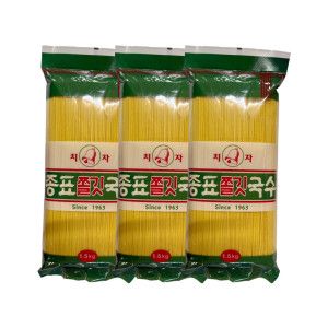 상품 이미지: 22차입고 종표 쫄깃 국수 1.5kgX3팩 3대를 이어온 정말 맛있는 치자 쫄깃 구수 시골 국수