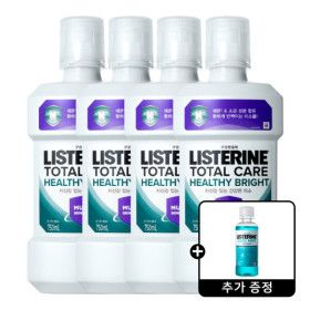 상품 이미지: 리스테린 토탈케어 헬씨 브라이트 750ml 4개 + 리스테린 쿨민트 100ml 1개 증정