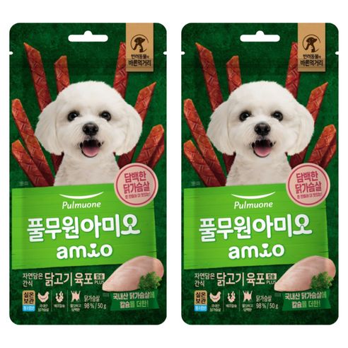 상품 이미지: 풀무원아미오 강아지 자연담은 육포 칼슘PLUS