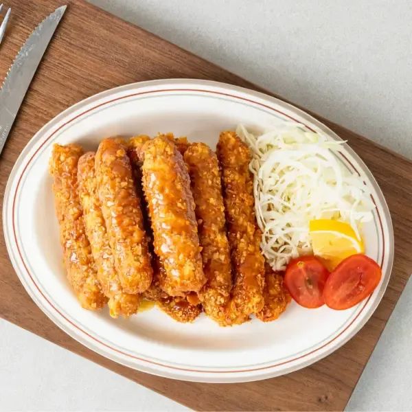 상품 이미지: [상신] 바삭한 허니간장맛 스틱돈까스 500g+500g (총 2팩)