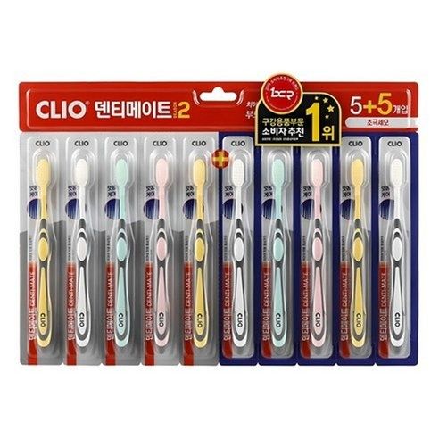 상품 이미지: 크리오 덴티메이트 시즌2 초극세모 칫솔, 10개입, 1개