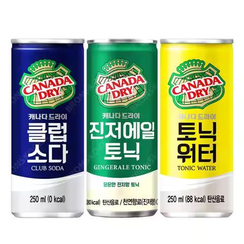 상품 이미지: 캐나다 드라이 250ml X 30캔 진저에일+클럽소다+토닉워터 (각 10캔씩)