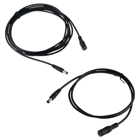 상품 이미지: 컴스 3A 5.5 x 2.1 mm MF DC 전원 연장 케이블 1m + 3m 세트 CP094