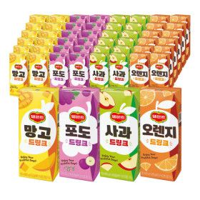 상품 이미지: 델몬트 드링크팩 190ML 48팩 오렌지 망고 포도 사과