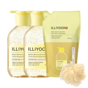 상품 이미지: 일리윤 프레쉬모이스춰 바디워시 500ml 2개 + 500ml 리필 + 일리윤 샤워볼