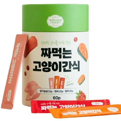 상품 이미지: 원더푸드 짜먹는 고양이 간식 60p