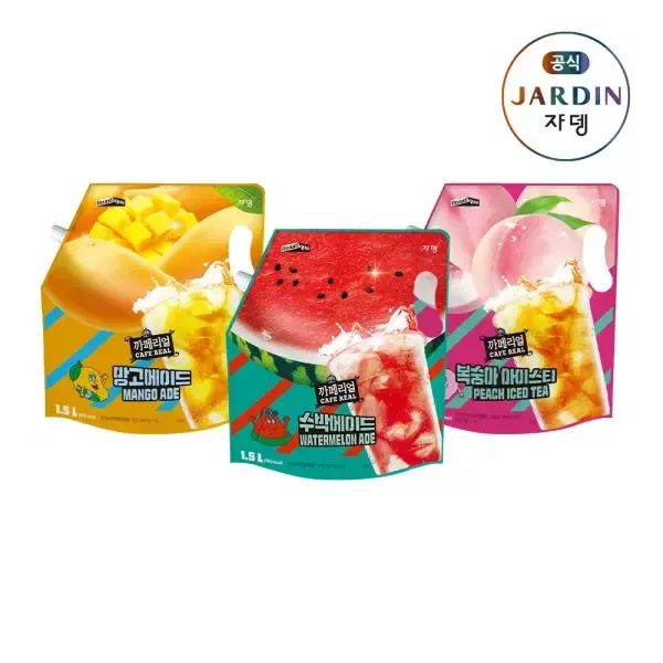 상품 이미지: 쟈뎅 아메리카노 아이스티+수박+망고에이드 1.5Lx3개