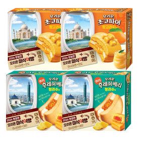 상품 이미지: 오리온 초코파이 망고라씨맛 408g x 2개 + 후레쉬베리 펑리수맛 360g x 2개