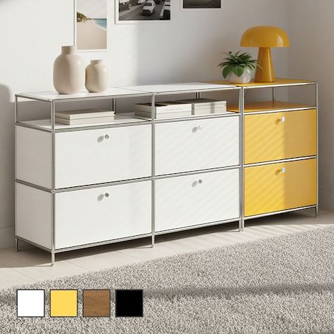 상품 이미지: 세렌티 400/600/800/1200 미드센츄리 모듈 수납장 높은 거실 서랍 선반장 협탁