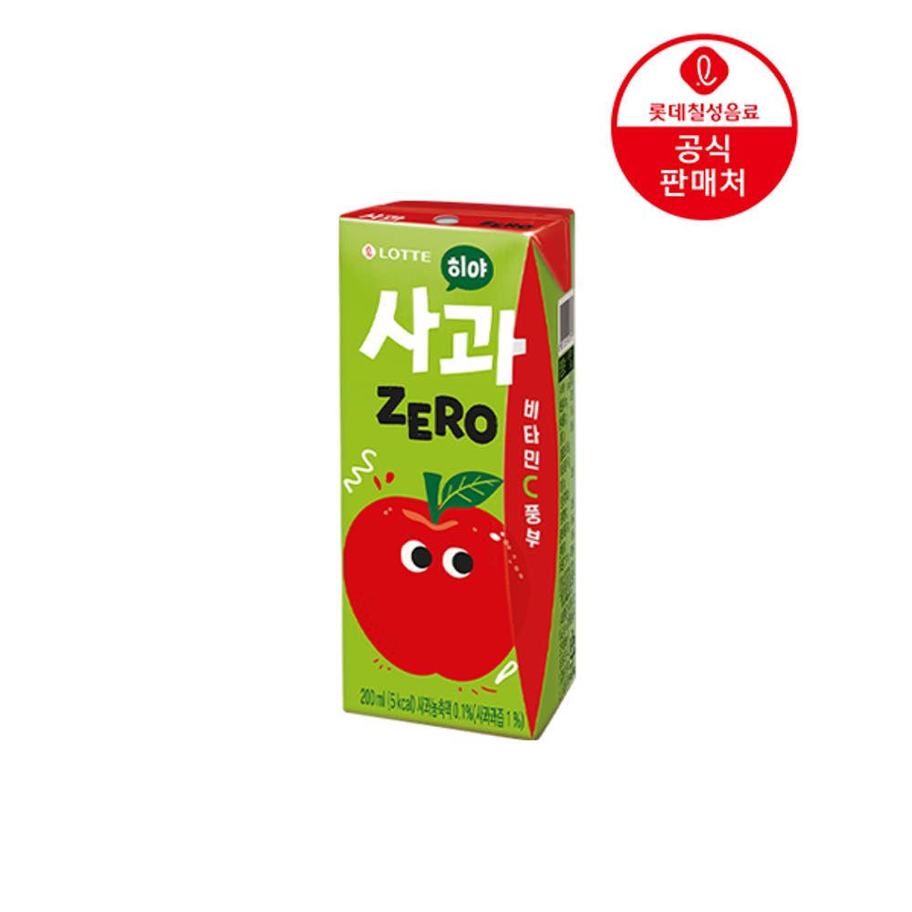 상품 이미지: [시크릿] 히야 제로 사과 200ml 24팩 과즙드링크팩
