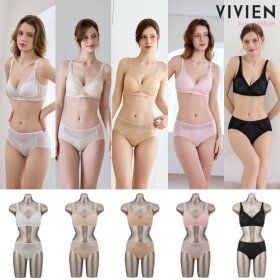 상품 이미지: 26SS 비비안 쿨썸머 스킨패키지 브라팬티 5세트
