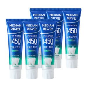 상품 이미지: 메디안 1450 고불소치약 프레쉬민트 100g 3입 2세트(6입)