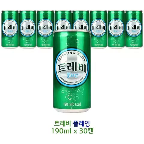 상품 이미지: 롯데 트레비 플레인 190ml x 30캔 탄산수