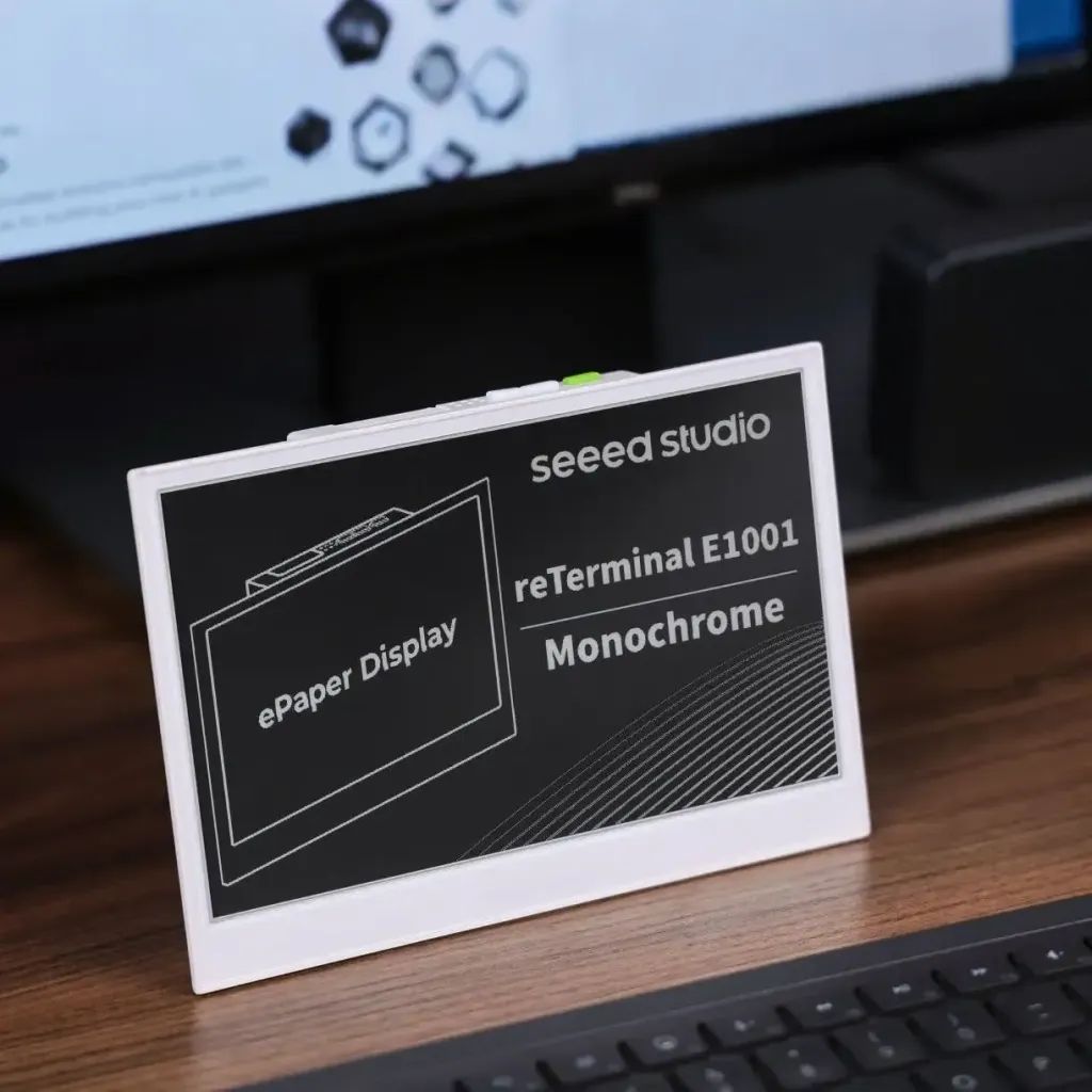 상품 이미지: reTerminal E1001 흑백 ePaper 디스플레이, 7.5인치 E Ink 스크린 대시보드, ESP32-S3, 홈 어시스턴트, TRMNL, Arduino, ESP-IDF
