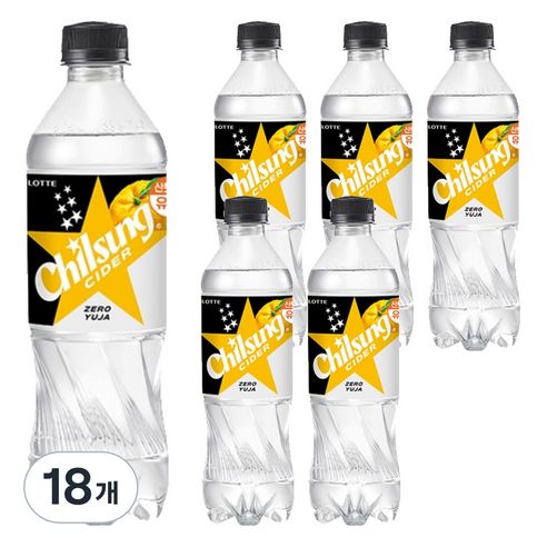 상품 이미지: 칠성사이다 제로 유자, 18개, 500ml