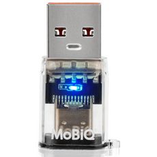 상품 이미지: 모비큐 USB A To C 타입 3.2Gen2 10G 데이터 120W 초고속 충전 투명 OTG 변환 미니젠더, 1세트, EM-ATC1P120W