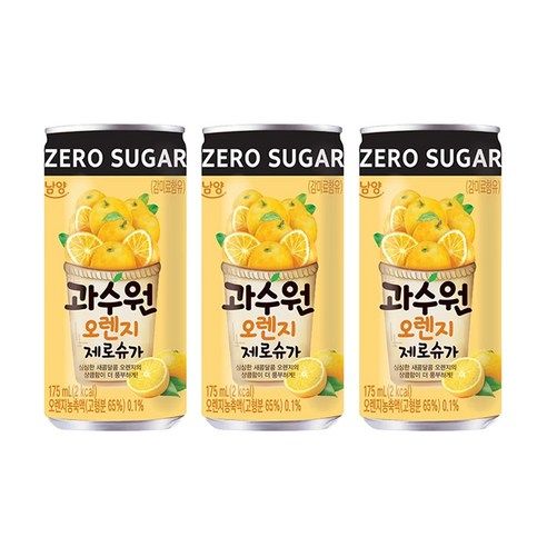 상품 이미지: 남양과수원 오렌지 제로슈가, 175ml, 30개