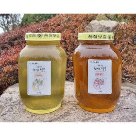 상품 이미지: 지리산 자연 자연산 아카시아 잡화 벌꿀 2.4kg 1병 25년 햇꿀 청정지역 100% 자연 벌꿀