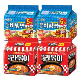 상품 이미지: 팔도 즉석라볶이 8개 + 비빔면 10개