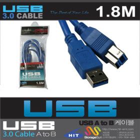 상품 이미지: 콜렉션 USB3.0 A to B 케이블/1.8M/5Gbps/프린터 연결