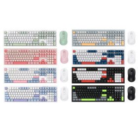 상품 이미지: 지클릭커 오피스프로 WMK90 사일런스 M RGB 무소음 방수 무선 블루투스 108  키보드 마우스 세트