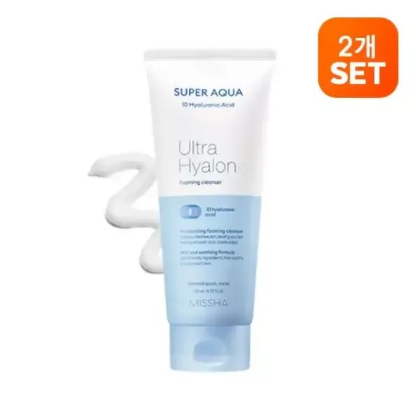 상품 이미지: [2개][미샤] 수퍼 아쿠아 울트라 히알론 포밍 클렌저 200ml