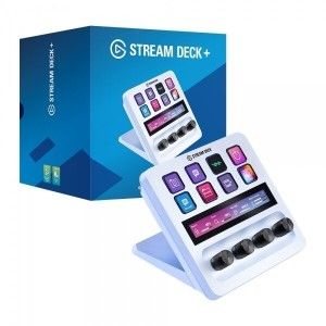 상품 이미지: 정품 엘가토 Elgato Stream Deck + 스트림덱 플러스 다이얼 LCD 컨트롤러 화이트