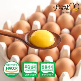 상품 이미지: 알참참 HACCP 동물복지 유정란 난각번호 2번 60구 계란 생란