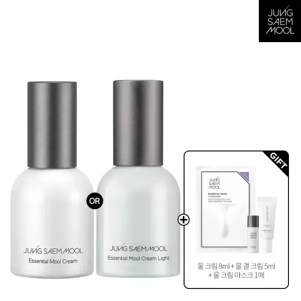 상품 이미지: 정샘물 에센셜 물 크림 2종 30ml 택 1(물크림/라이트)(+ 물크림 8ml + 물결크림 5ml + 물크림 마스크 1매)