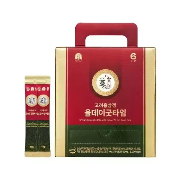 상품 이미지: 풍년보감 6년근 고려홍삼정 올데이굿타임 홍삼스틱 10g 100포 지함,