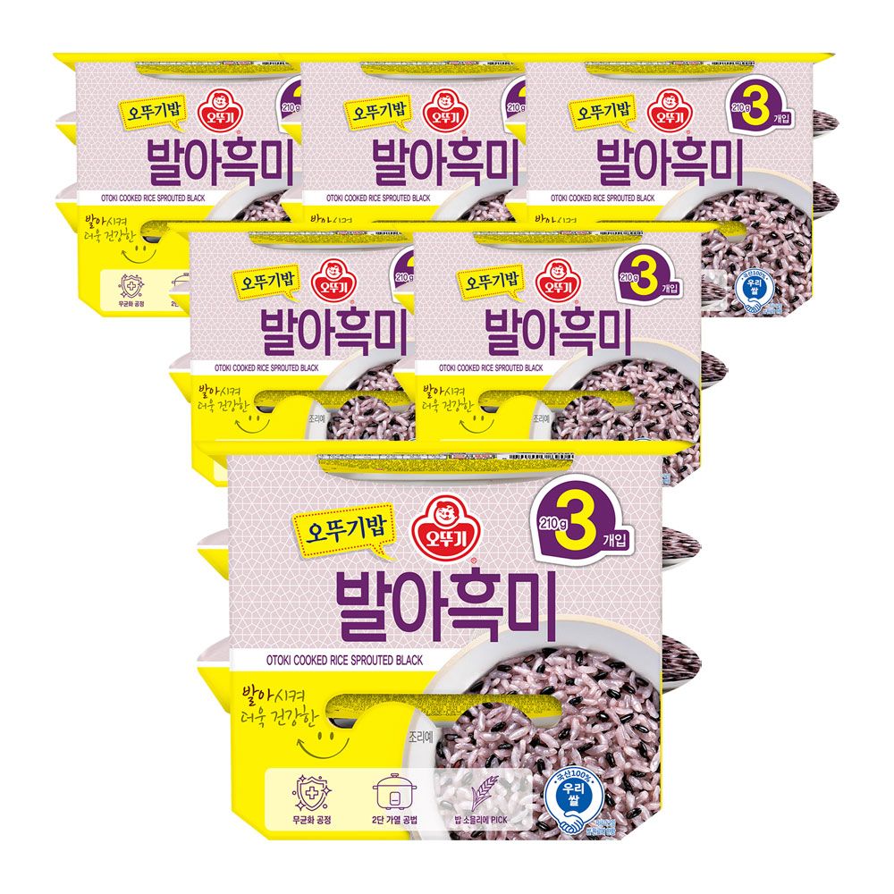 상품 이미지: 오뚜기 맛있는 오뚜기밥 발아흑미 210g, 18개