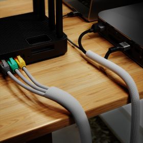 상품 이미지: 티엑스온 케이블 전선 정리 튜브 컴퓨터 선 보호 망사 커버 밴드 13mm 2m/5m 2m/5m