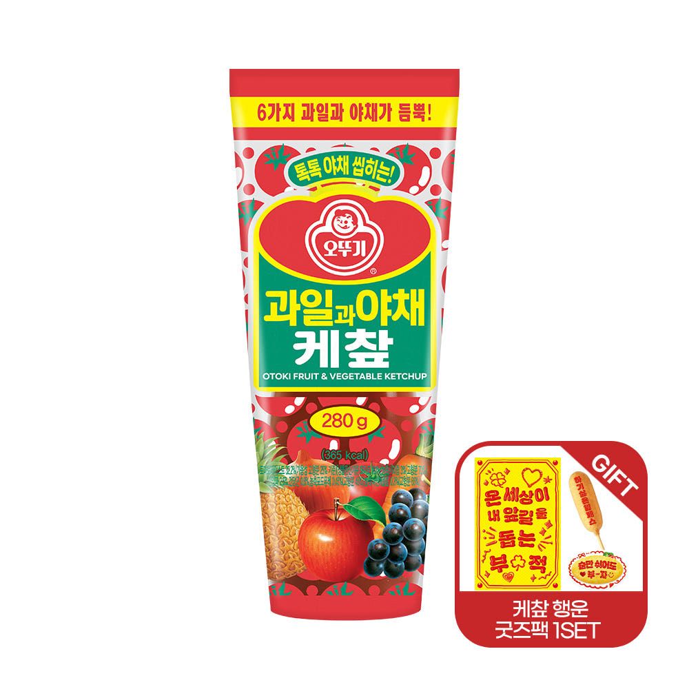 상품 이미지: [케찹 행운 굿즈팩 증정] 오뚜기 과일과 야채케찹 280g