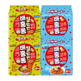 상품 이미지: 배홍동 비빔면 8입 + 배홍동 칼빔면 8입 (총 16봉)